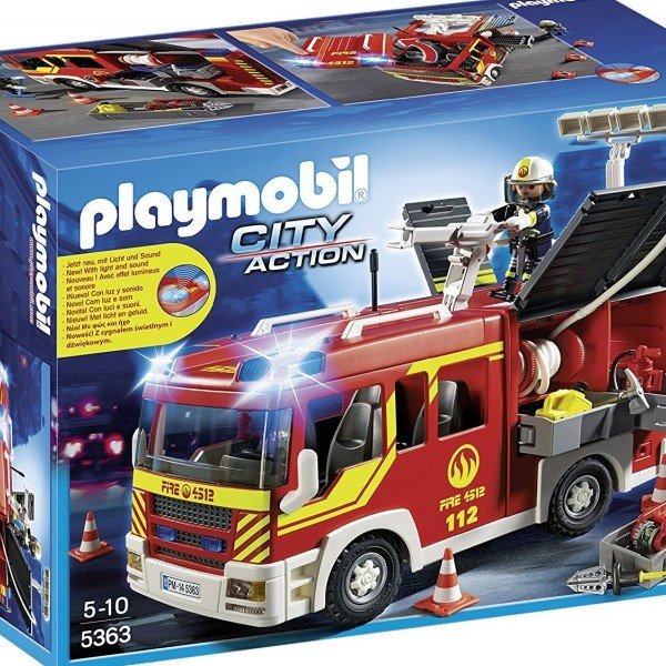 ماشین آتش نشانی  پلی موبيل مدل Fire Engine with Lights and Sound 5363