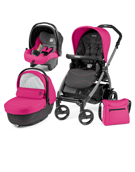 کالسکه peg perego مدلBook 51 XL Sportivo modular bloom Series glam pallette رنگ bloom pink