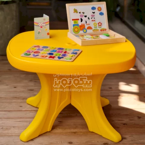 میز کودک وانیا رنگ زرد کد p/van101/za
