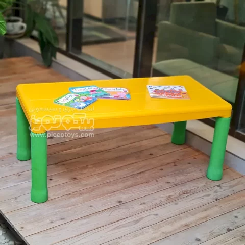 میز کودک مستطیل استار رنگ زرد مدل P/7005/ZA