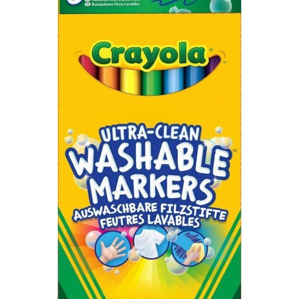 ماژیک قابل شست و شو 8 رنگ ultra کودک crayola کد 8330