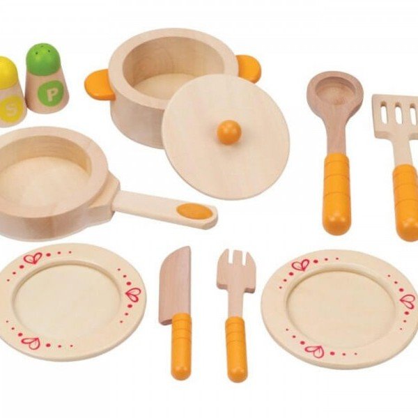 ست آشپزی چوبی کودک برندGourmet Kitchen Starter Set hape کد3103