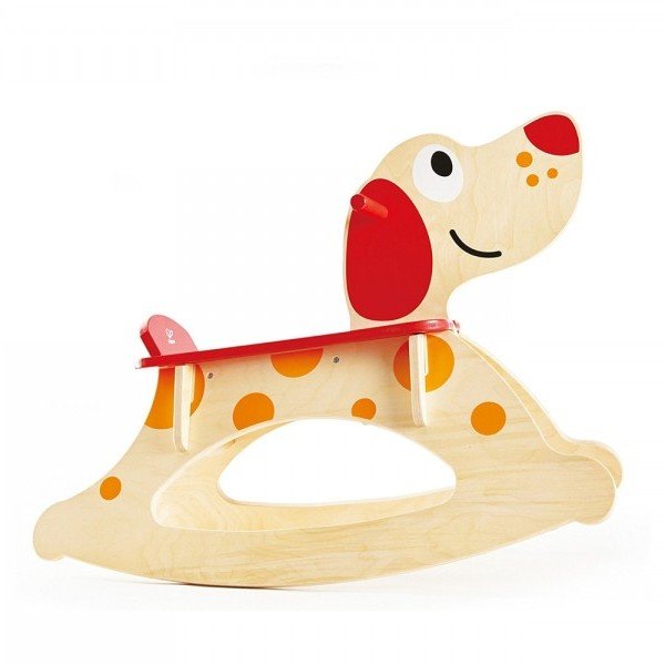 راکر چوبی کودک طرح سگ rock a long puppy ride on hape مدل 0103