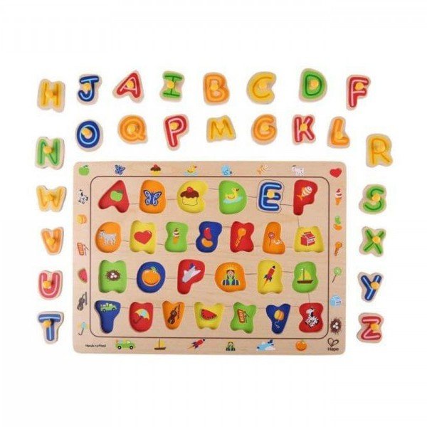 حروف انگلیسی چوبی کودک ABC maching puzzle hape 1501