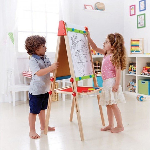 تخته چوبی دو طرفه کودک  magnetic all-in-1 easel hape كد 1010