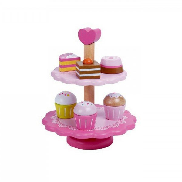 ظرف شیرینی چوبی Classic World مدل 4113 cupcake Stand