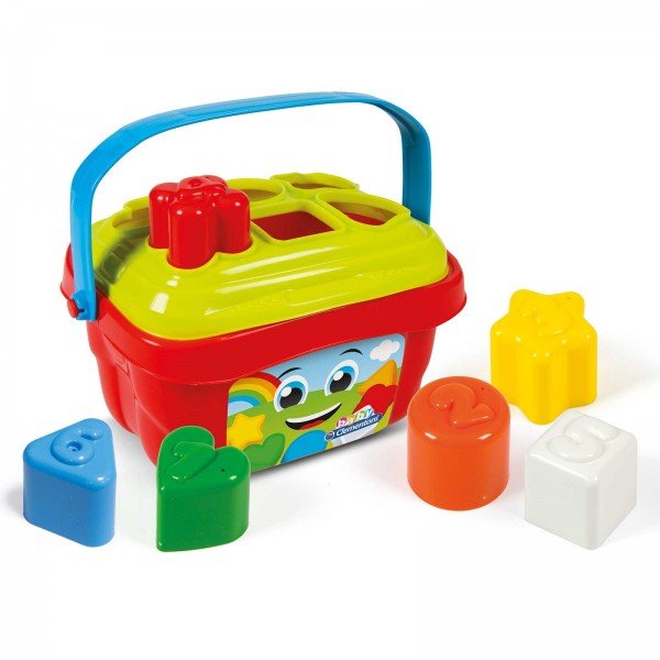 سبد پازل رنگارنگ Baby clementoni کد Shape Sorter Bucket 17106