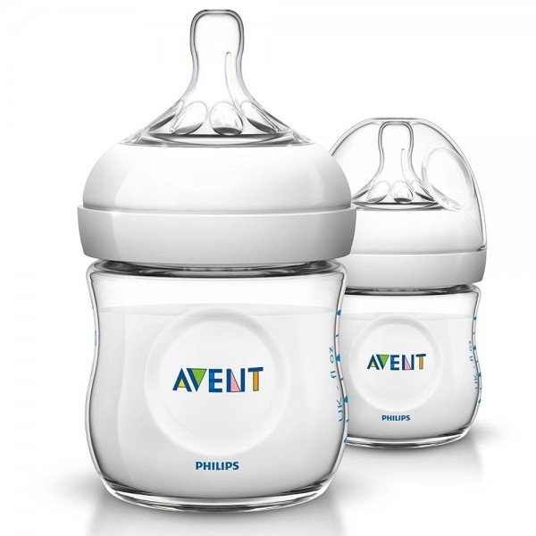 شیشه شیر طبیعی 125میلی لیتر دوعددی (طلق) SCF690/27 avent