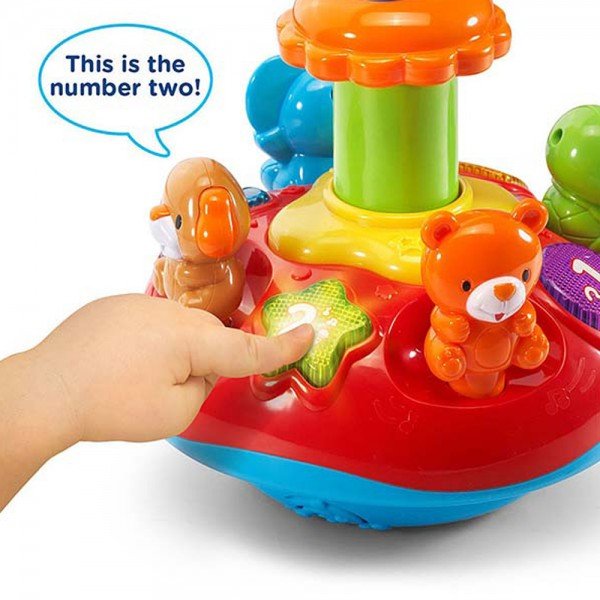 بازی آموزشی وی تک Push and Play Spinning Top vtech 186303