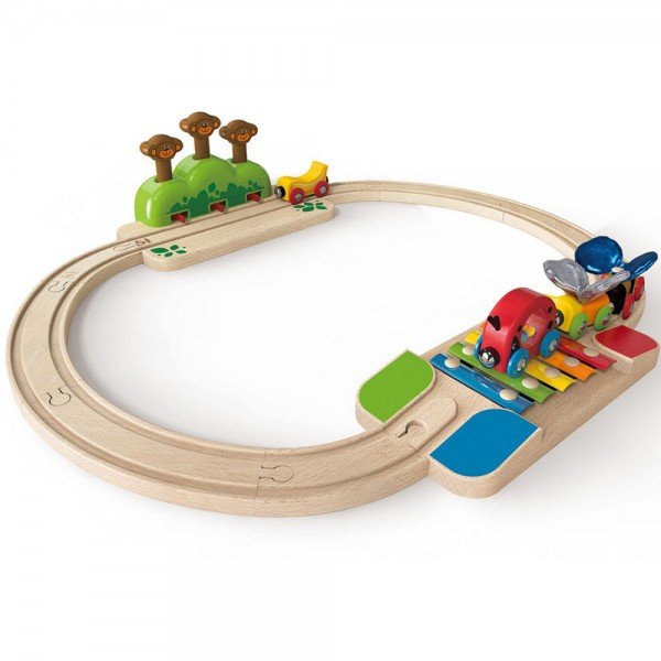 ریل قطار چوبی بلزو میمون 3814 MY LITTLE RAILWAY SET hape