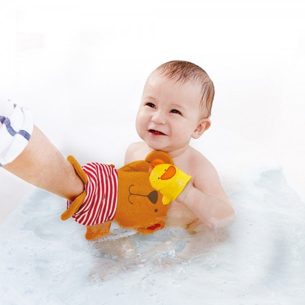 ست لیف کودک 0200 TEDDY AND DUCK BATH MITT SET hape