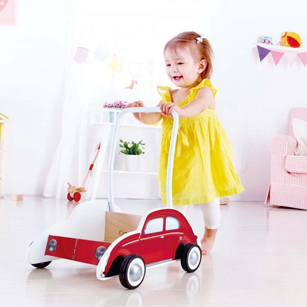 واکر چوبی کودک 0380 BEETLE WALKER (red) hape