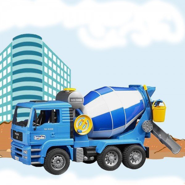 اسباب بازی میکسر بتن کامیون مان bruder مدل MAN TGA Cement Mixer 02744