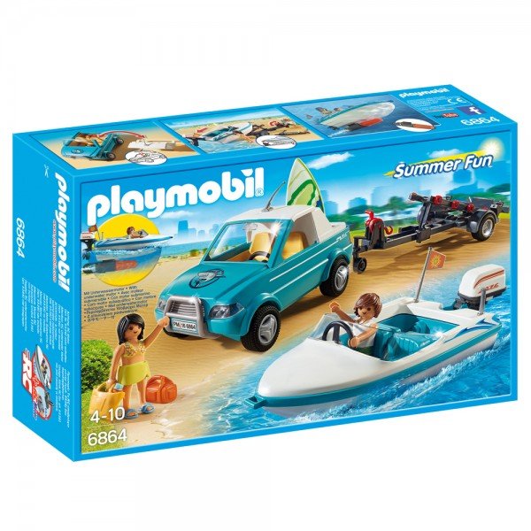 پلی موبیل مدل Surfer Pickup with Speedboat 6864