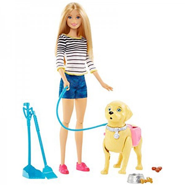 عروسک با سگ کثیف کن barbie dwj68