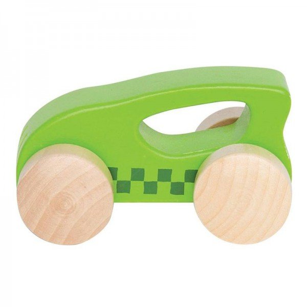 ماشین چوبی کوچک رنگ سبز little auto hape 0057