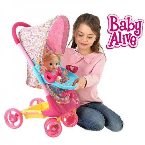 ست كالسكه و کریر عروسک  baby alive hauck 98190