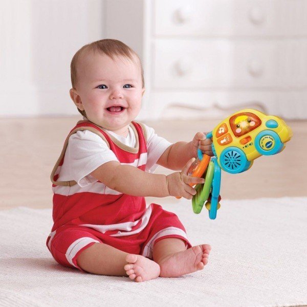 دسته کلید طرح ماشین موزیکال my 1st key rattle vtech 150603