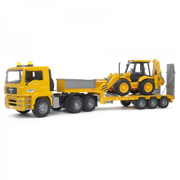 کامیون حمل لودر مان  Loader Truck With JCB  bruder 2776