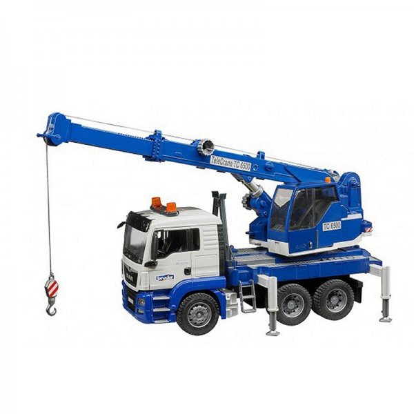 جرثقیل موزیکال truck with light and sound bruder 3770