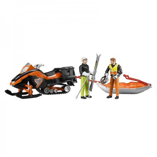 اسنو موبیل Snowmobile with Driver and Rescue Sled bruder 63100