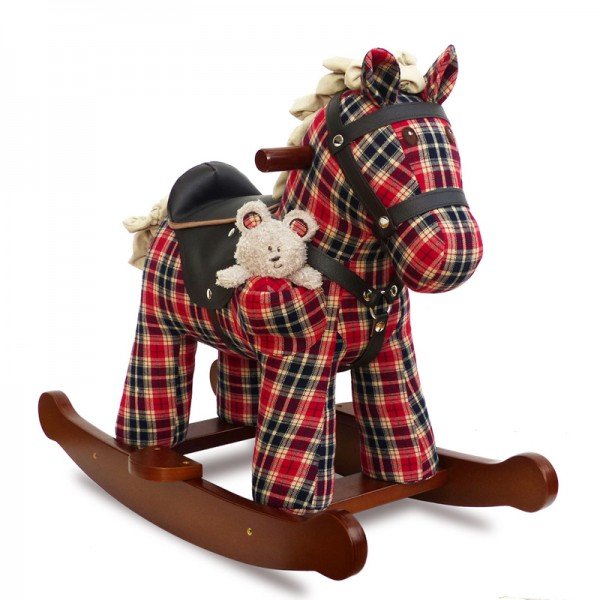 راکر اسب کودک چوبی خارجی طرح وینستون با عروسک  3070 little bird Winston & Red Rocking Horse