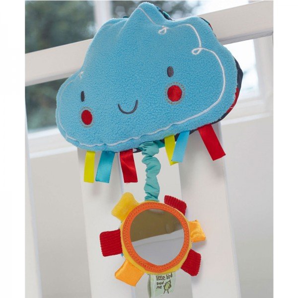 آویز تخت موزیکال نوزاد و کودک طرح ابر خندان  Fluffy Cloud Musical Pull Toy little bird 3064