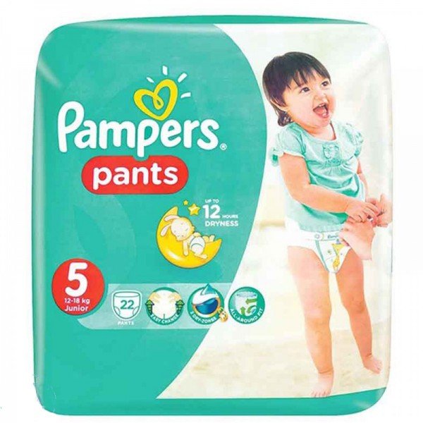 پوشک شورتی pampers سایز 5 -22 عددی