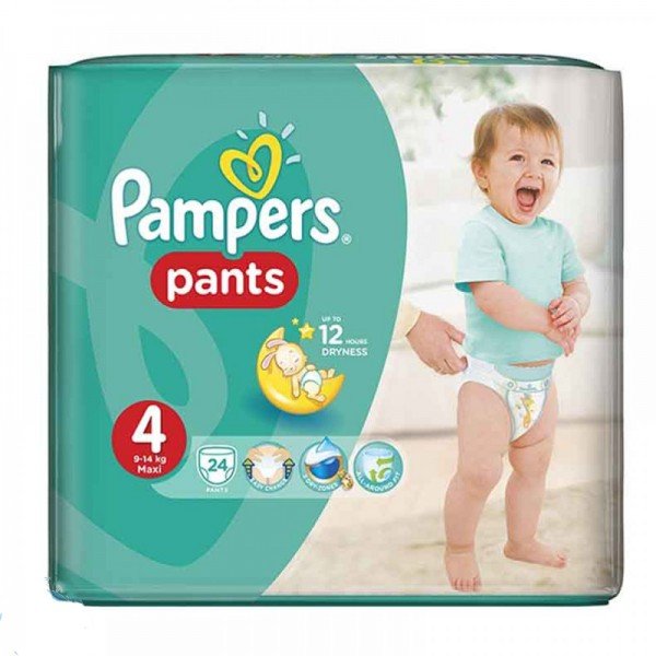 پوشک شورتی pampers سایز 4 -24 عددی