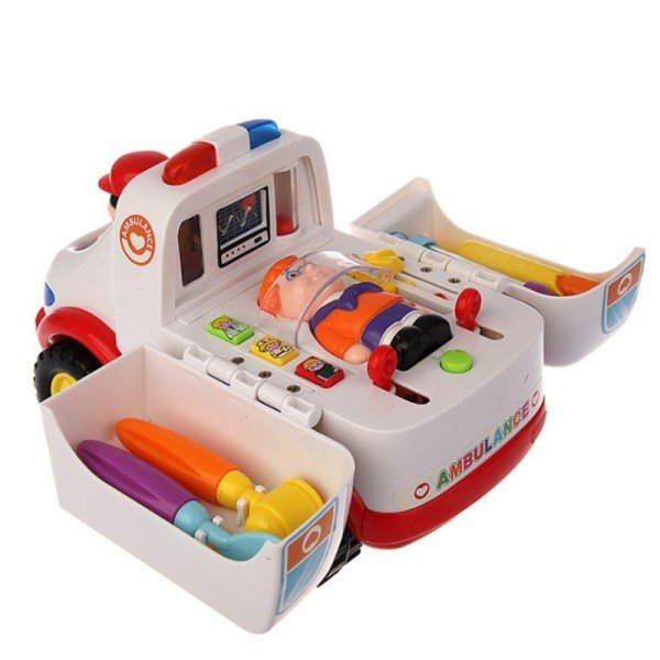 ماشین آمبولانس موزیکال HUILE TOYS مدل 836