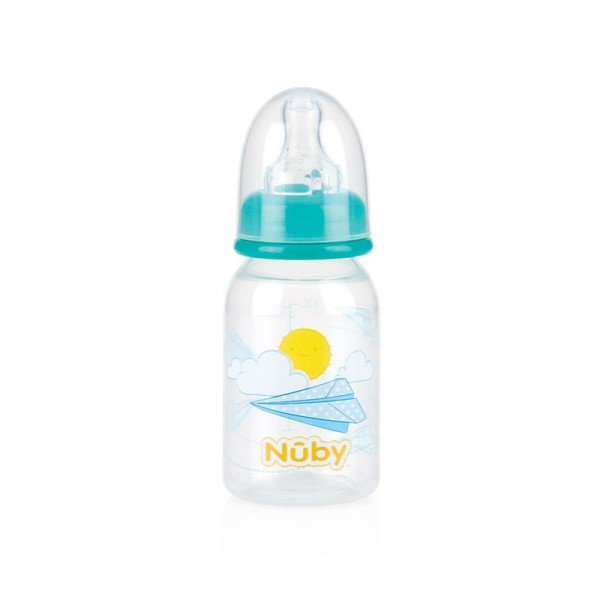 شیشه شیر فیروزه ای طرح موشک nuby 1477