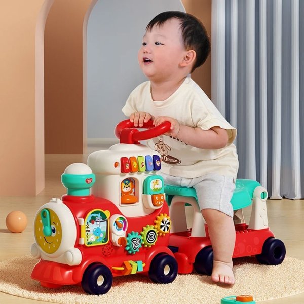 واکر چندکاره موزیکال طرح قطار هولی تویز Huile Toys کد E8990