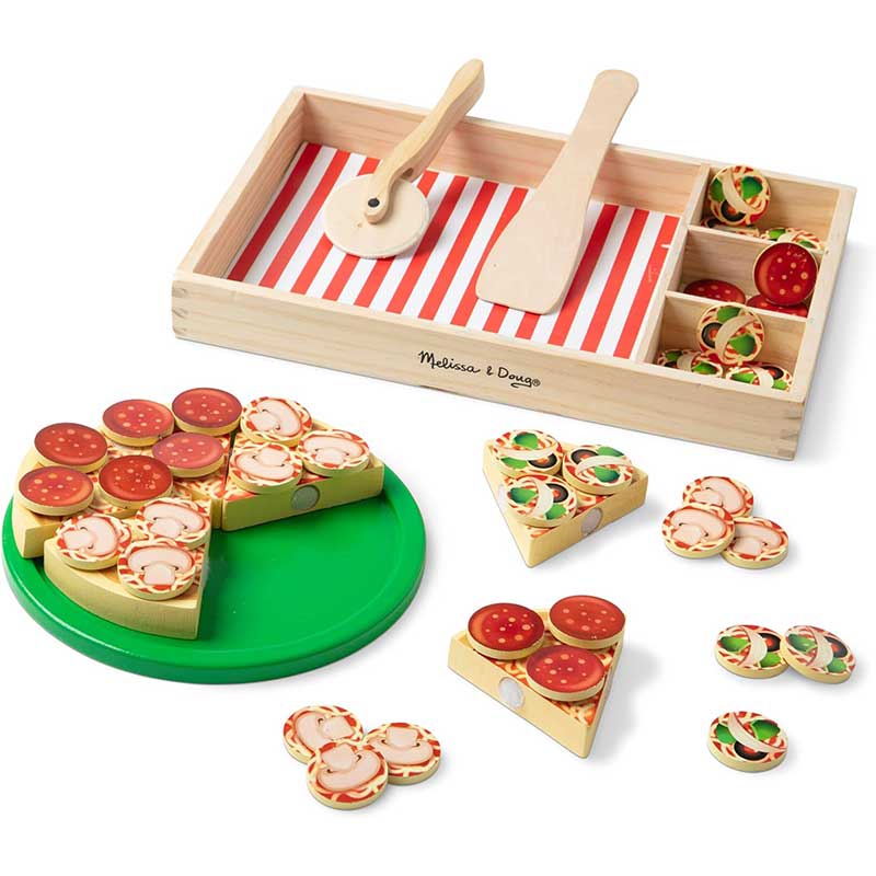 اسباب بازی ست پیتزا خوری چوبی 36 تکه MELISSA & DOUG کد 0167