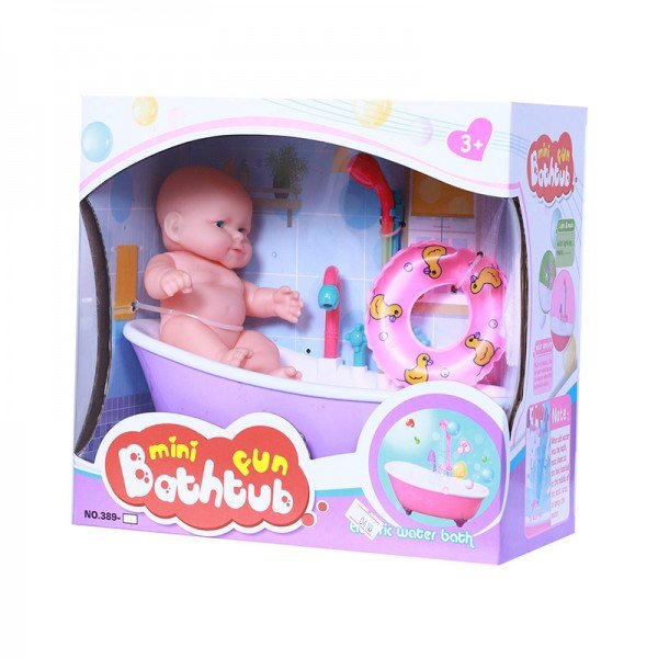 عروسک با وان حمام موزیکال مدل 3895