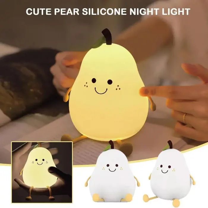 چراغ خواب سیلیکونی طرح گلابی کد ZH126