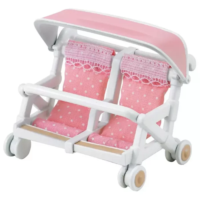 اسباب بازی کالسکه دو قلو سیلوانیان فامیلیز Sylvanian Families مدل Double Pushchair کد 4533