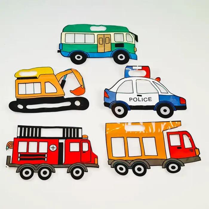 زیپ کیپ فانتزی 5 عددی طرح وسایل نقلیه کد 5870053