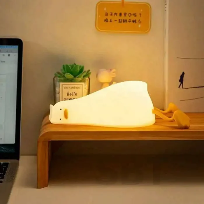 چراغ خواب سیلیکونی طرح اردک خسته کد ZH120