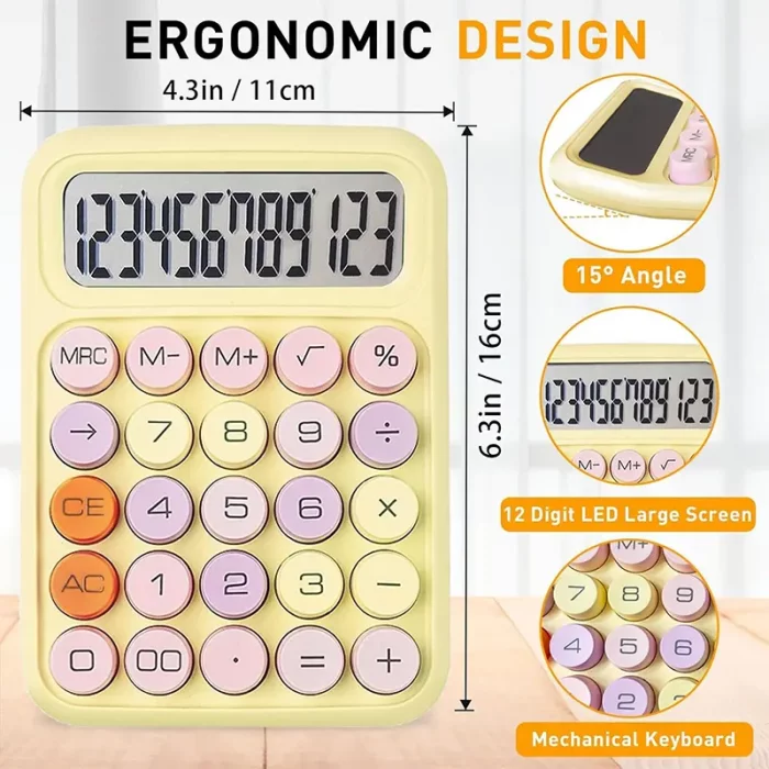 ماشین حساب فانتزی پاستلی کد RZ817