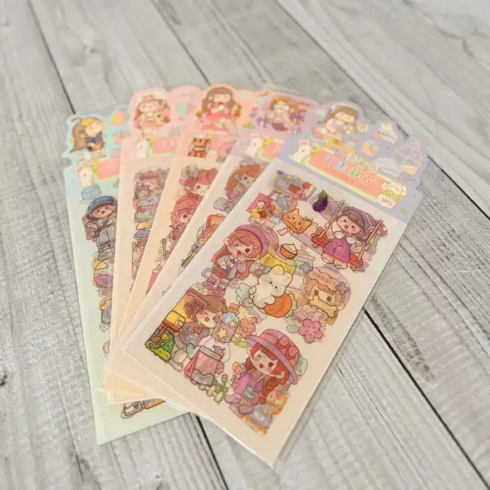 ست 4 عددی برچسب فانتزی دخترانه کد SZ135