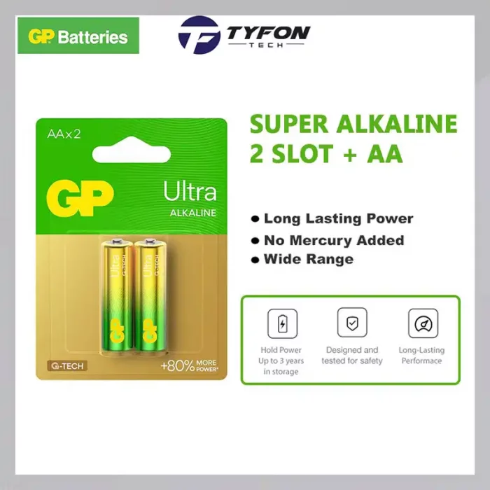 باتری قلمی 2 عددی GP مدل Ultra alkaline کد GP15AUETA21