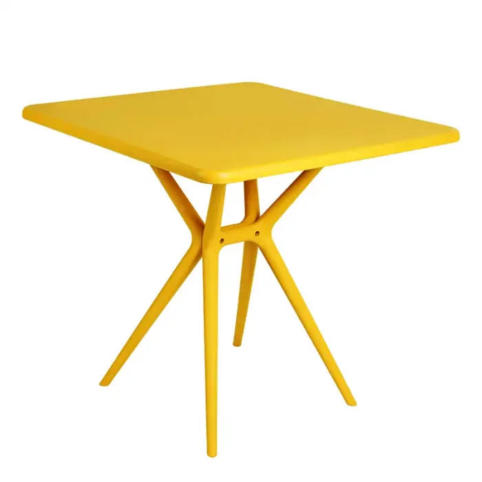 میز بزرگسال مربع  تیکا رنگ زرد P/TF03/ZA