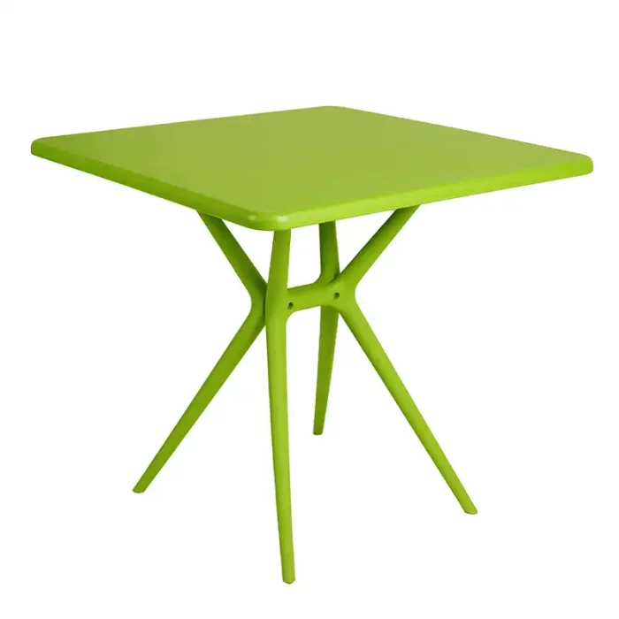 میز بزرگسال مربع  تیکا رنگ سبز روشن P/TF03/SR