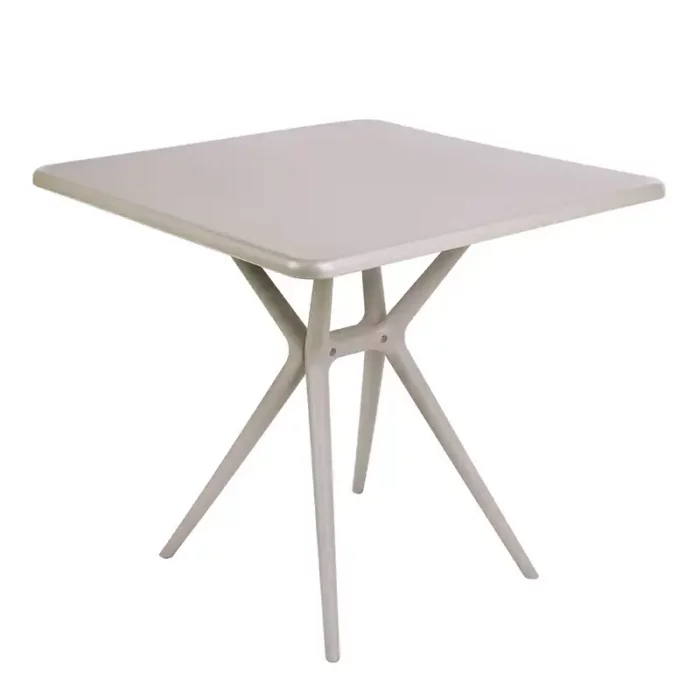 میز بزرگسال مربع  تیکا رنگ طوسی روشن P/TF03/TR