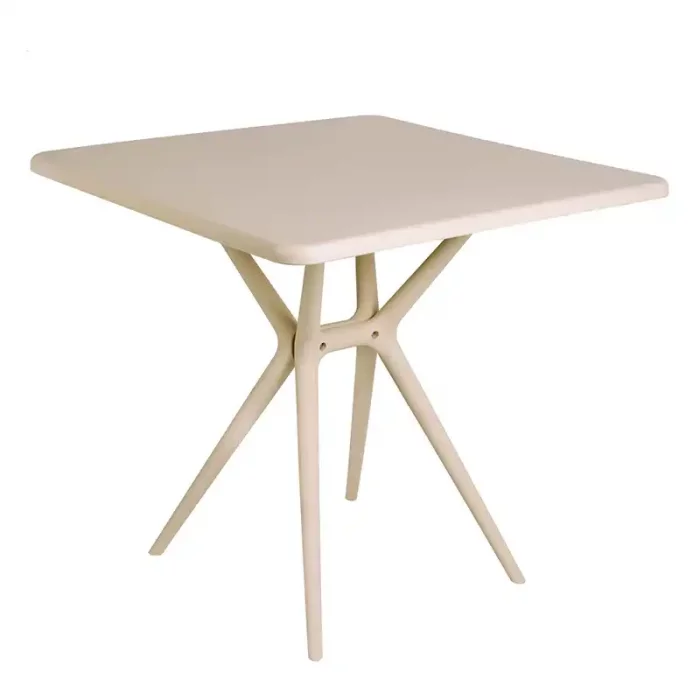 میز بزرگسال مربع  تیکا رنگ کرم روشن P/TF03/CR