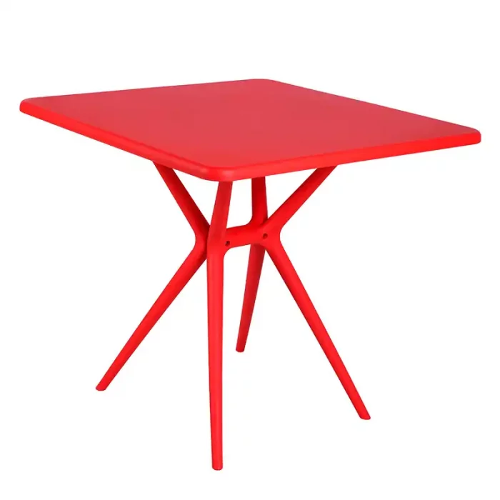 میز بزرگسال مربع  تیکا رنگ قرمز P/TF03/GH