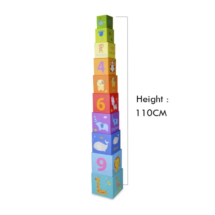 مکعب چیدنی 10 عددی اعداد و اشکال  Classic World مدل stacking cubes 3567