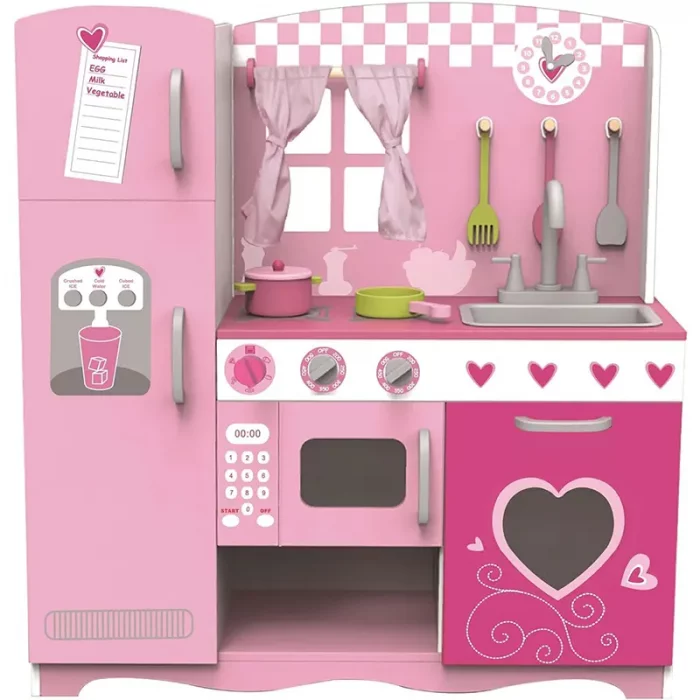 آشپزخانه چوبی Classic World مدل 4119 Pink Kitchen