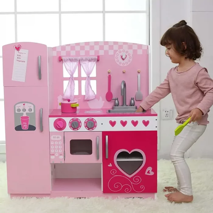 آشپزخانه چوبی Classic World مدل 4119 Pink Kitchen