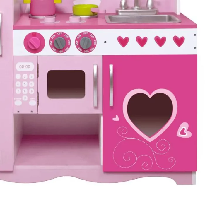 آشپزخانه چوبی Classic World مدل 4119 Pink Kitchen